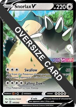 Snorlax V - 141/202 - Jumbo Cards Holofoil
