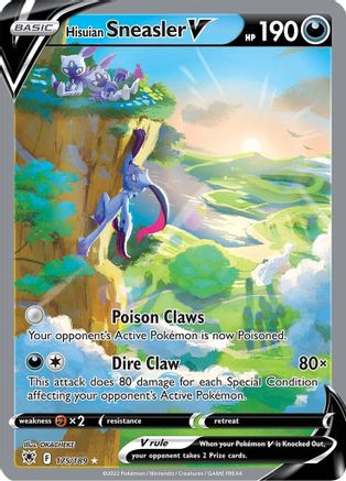 Hisuian Sneasler V (Alternate Full Art) 175/189 - SWSH10 Astral Radiance Holofoil