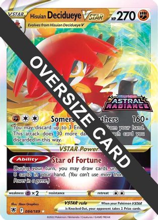 Hisuian Decidueye VSTAR - 084/189 - Jumbo Cards Holofoil