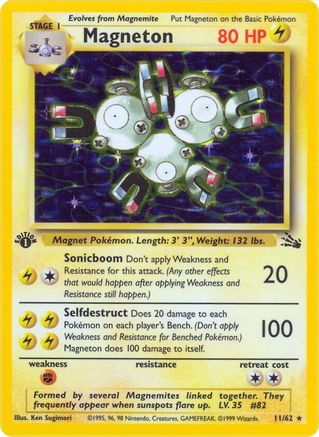 Magneton (11) 11/62 - Fossil Unlimited Holofoil