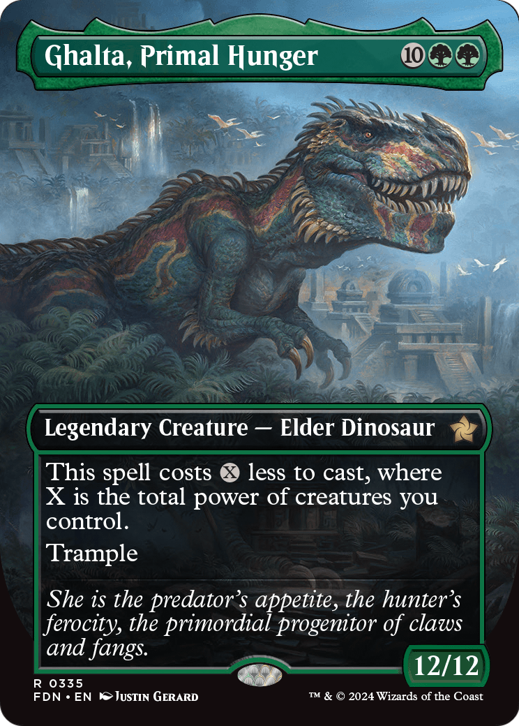 Ghalta, Primal Hunger (Borderless) (FDN-335) - Foundations (Borderless)