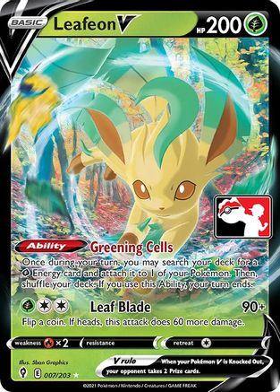 Leafeon V - Prize Pack Series Cards Holofoil