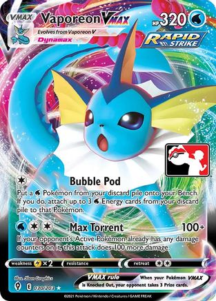 Vaporeon VMAX - Prize Pack Series Cards Holofoil