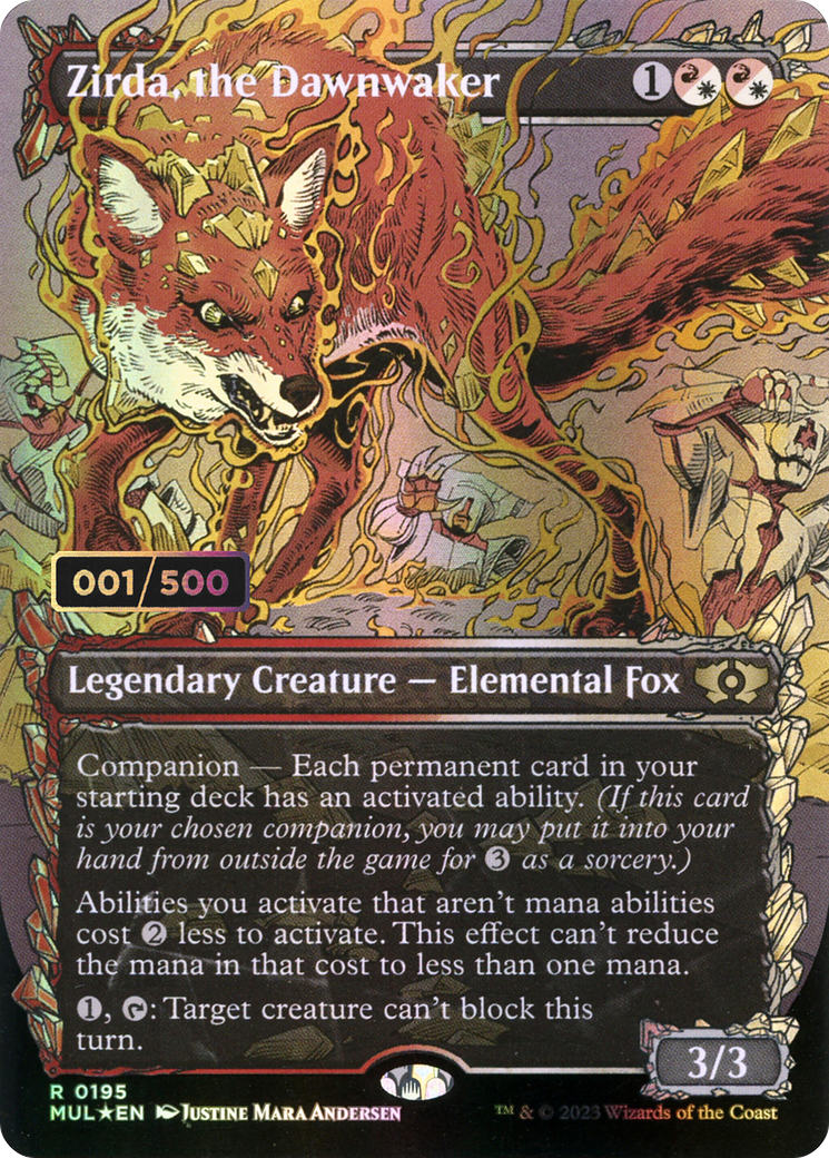Zirda, the Dawnwaker (Serial Numbered) (MUL-195) - Multiverse Legends: (Showcase) (Borderless) Foil