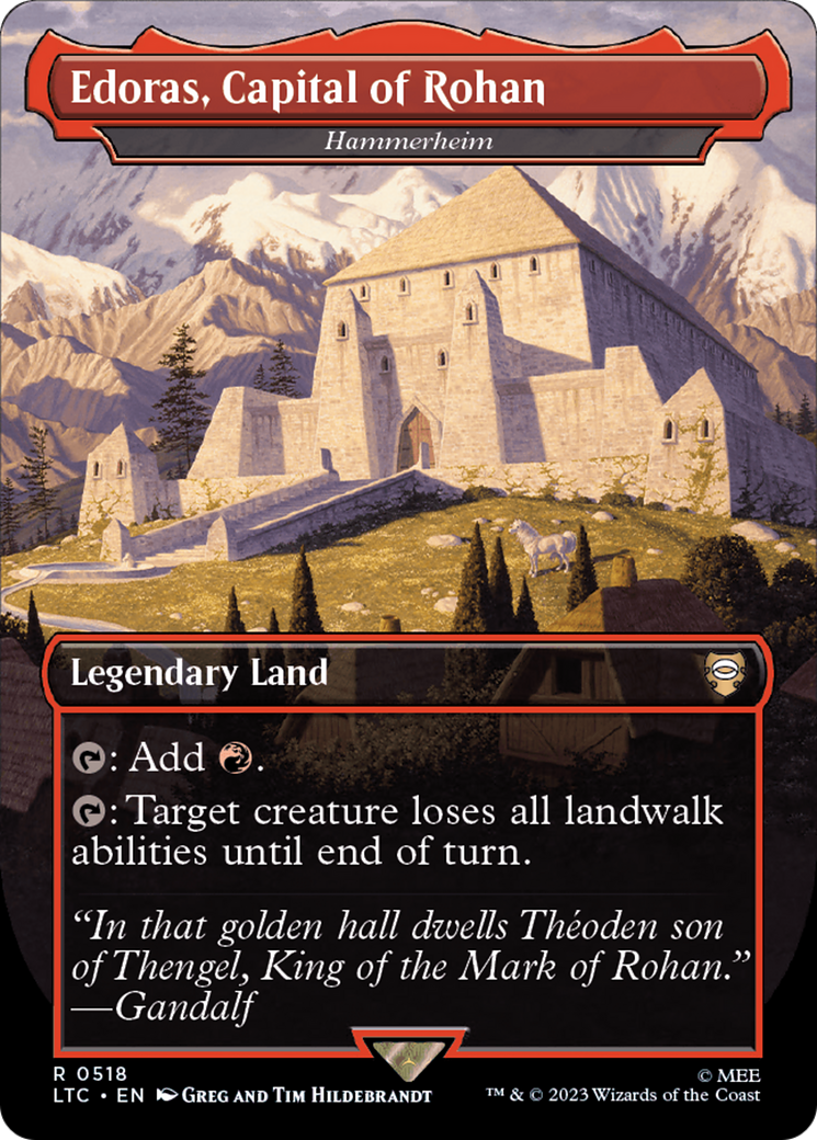 Edoras, Capital of Rohan - Hammerheim (Borderless) (LTC-518) - Tales of Middle-earth Commander / Edoras, Capital of Rohan (Borderless) Foil