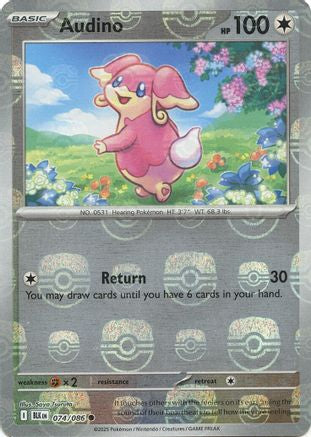 Audino - 074/086 (Master Ball Pattern) 74 - SV Black Bolt Holofoil
