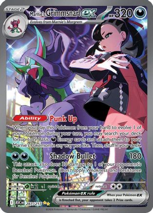 Marnie's Grimmsnarl ex 287 - ME Ascended Heroes Holofoil