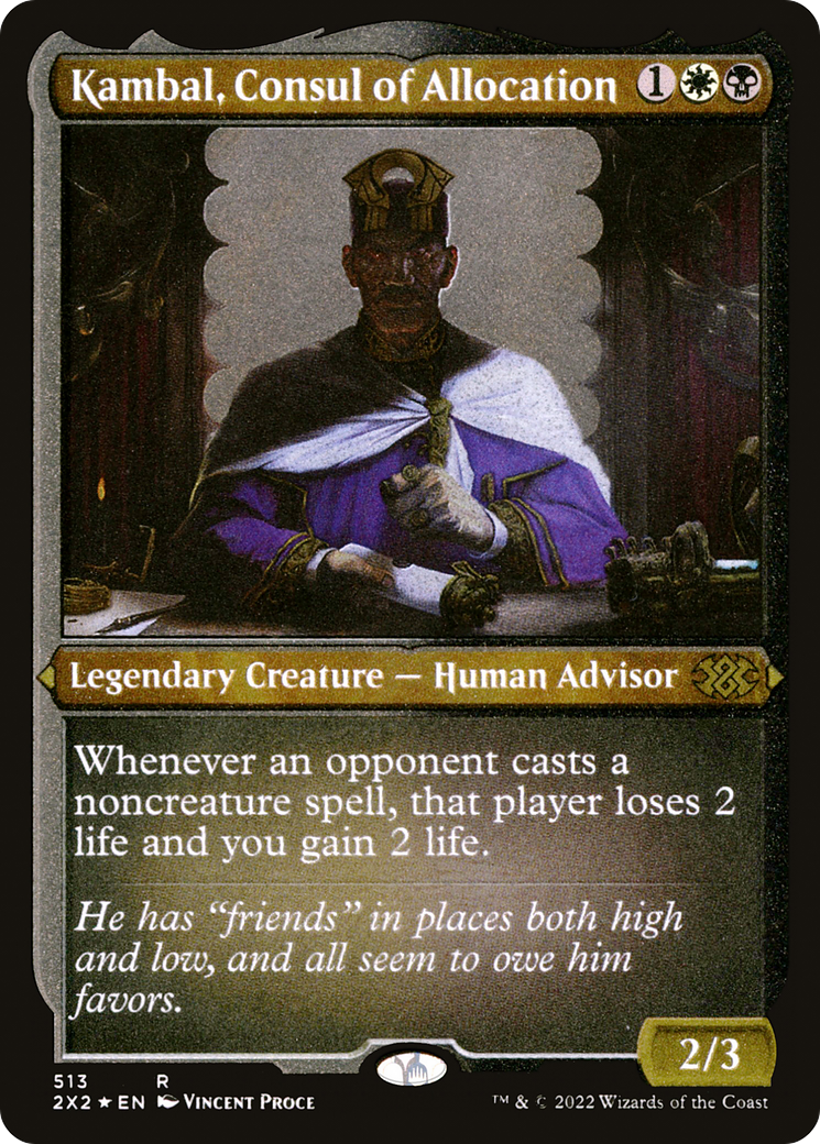 Kambal, Consul of Allocation (Foil Etched) (2X2-513) - Double Masters 2022 Foil