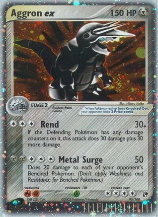 Aggron ex/100 - Sandstorm Holofoil
