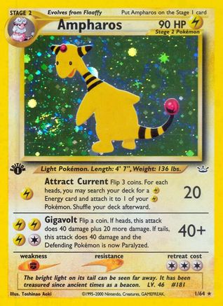 Ampharos/64 - Neo Revelation Unlimited Holofoil