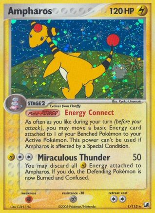 Ampharos/115 - Unseen Forces Holofoil