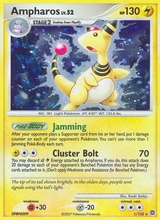 Ampharos/132 - Secret Wonders Holofoil