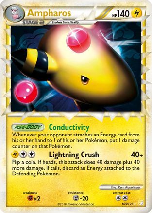 Ampharos (Prime)/123 - HeartGold SoulSilver Holofoil