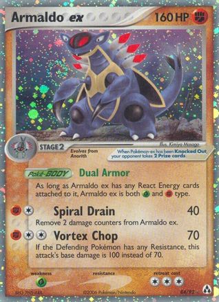 Armaldo ex/92 - Legend Maker Holofoil