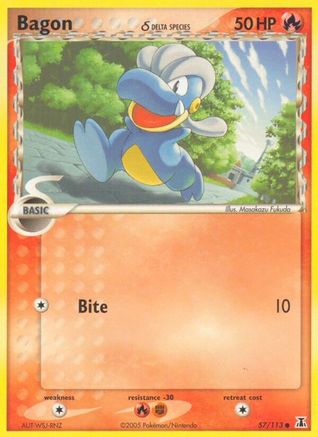 Bagon - 057/113 (Delta Species) 57/113 - Delta Species Reverse Holofoil