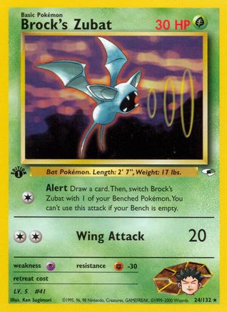 Brock's Zubat (24) 24/132 - Gym Heroes Unlimited