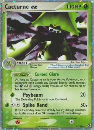 Cacturne ex/106 - Emerald Holofoil