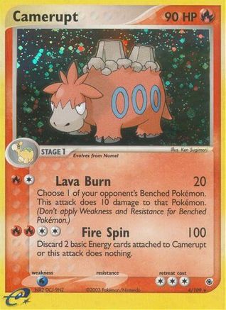 Camerupt/109 - Ruby and Sapphire Reverse Holofoil