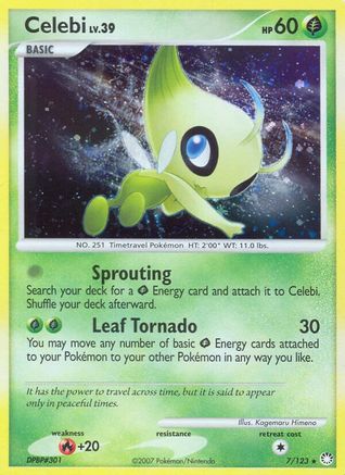 Celebi/123 - Mysterious Treasures Reverse Holofoil