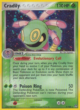 Cradily/108 - Power Keepers Reverse Holofoil