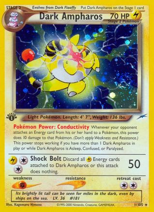 Dark Ampharos/105 - Neo Destiny Unlimited Holofoil