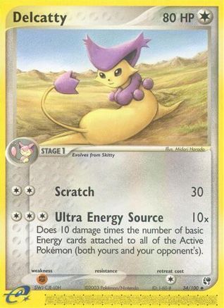 Delcatty/100 - Sandstorm Reverse Holofoil