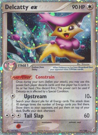 Delcatty ex/100 - Crystal Guardians Holofoil