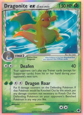Dragonite ex (Delta Species)/101 - Dragon Frontiers Holofoil