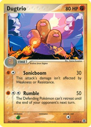 Dugtrio/112 - FireRed & LeafGreen Reverse Holofoil
