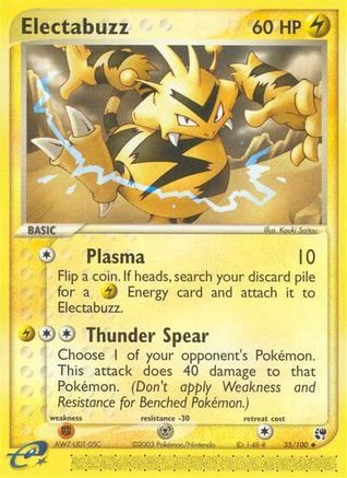Electabuzz/100 - Sandstorm Reverse Holofoil