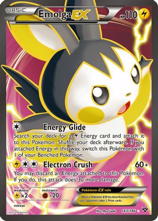 Emolga EX (143 Full Art)/146 - XY Base Set Holofoil