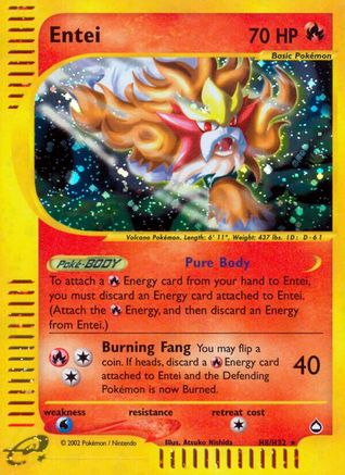 Entei (H8)/147 - Aquapolis Holofoil