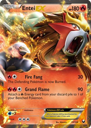 Entei EX/108 - Dark Explorers Holofoil