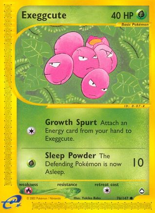 Exeggcute (76) 76/147 - Aquapolis Reverse Holofoil