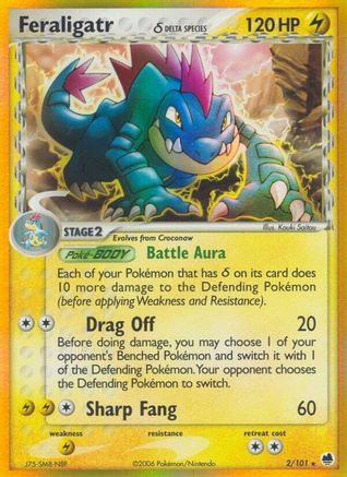 Feraligatr (Delta Species) 2/101 - Dragon Frontiers Holofoil
