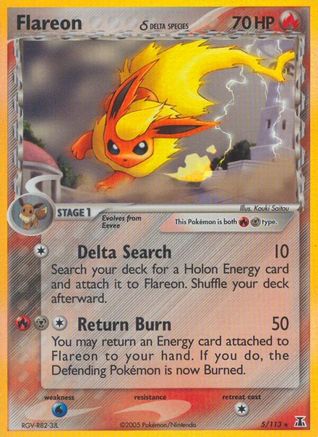 Flareon (Delta Species)/113 - Delta Species Reverse Holofoil