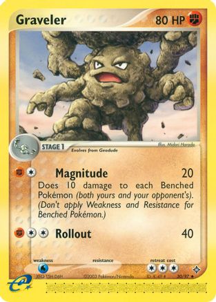 Graveler - 30/97/97 - Dragon Reverse Holofoil