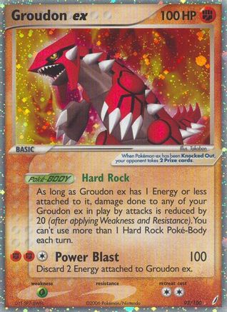 Groudon ex/100 - Crystal Guardians Holofoil