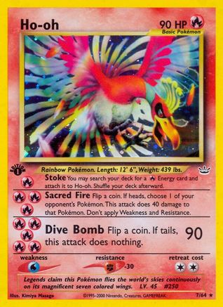Ho-oh (7)/64 - Neo Revelation 1st Edition Holofoil