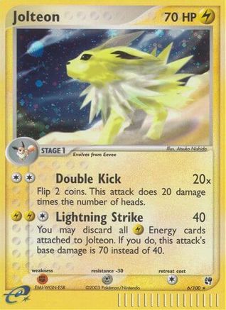 Jolteon/100 - Sandstorm Holofoil