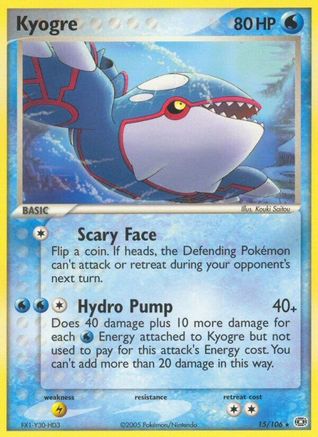Kyogre - 015/106/106 - Emerald Reverse Holofoil