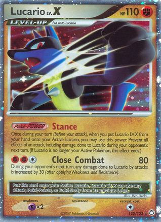 Lucario LV.X/123 - Mysterious Treasures Holofoil