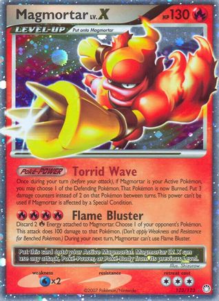 Magmortar Lv.X/123 - Mysterious Treasures Holofoil