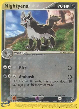 Mightyena - 42/109/109 - Ruby and Sapphire Reverse Holofoil