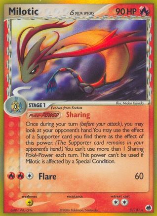 Milotic (Delta Species)/101 - Dragon Frontiers Reverse Holofoil