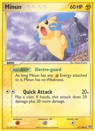 Minun/106 - Emerald Reverse Holofoil