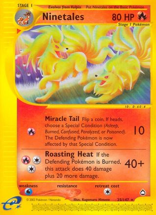Ninetales/147 - Aquapolis Reverse Holofoil