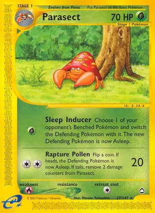 Parasect/147 - Aquapolis Reverse Holofoil