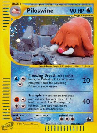 Piloswine (H22)/144 - Skyridge Holofoil