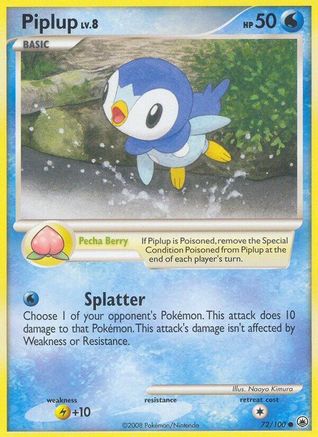 Piplup (72)/100 - Majestic Dawn Reverse Holofoil